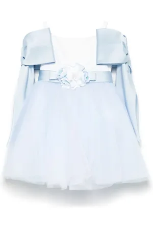 COLORICHIARI Kleid mit Blumenapplikation