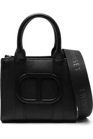 Twin-Set Handtasche mit Logo-Schild