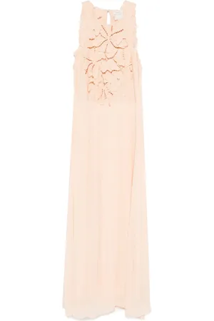 FORTE FORTE Maxikleid mit Blumenapplikation