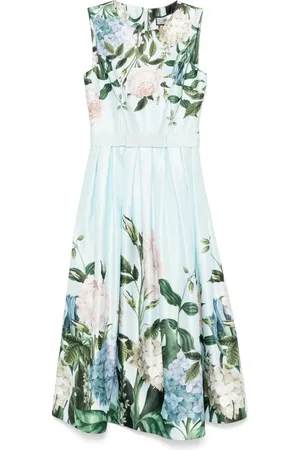 NISSA Taft-Midikleid mit Blumen-Print