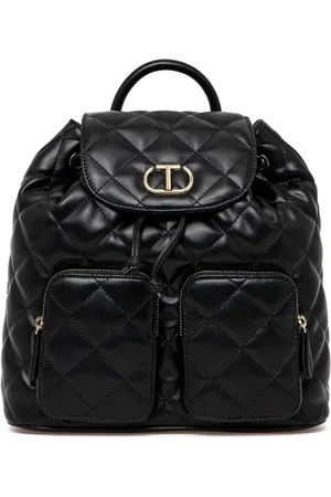 Twin-Set Gesteppter Rucksack mit Logo-Schild