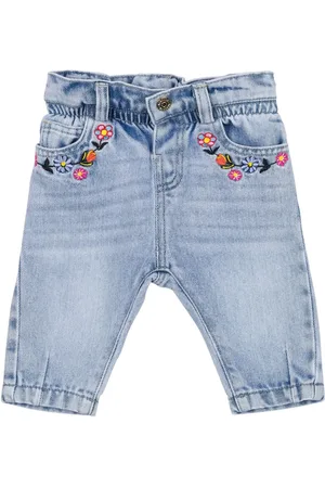 Moschino Jeans mit Blumenstickerei