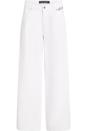 Karl Lagerfeld Halbhohe Wide-Leg-Jeans