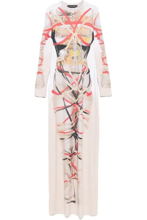 Y / PROJECT Maxikleid mit Print