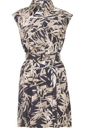 Brunello Cucinelli Minikleid mit abstraktem Print