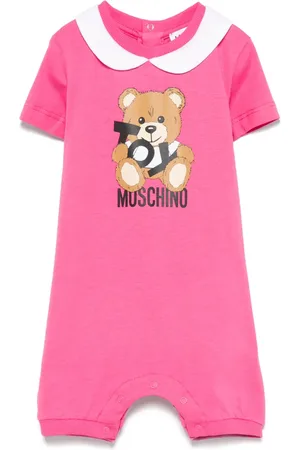 Moschino Strampler mit Leo Teddy-Print