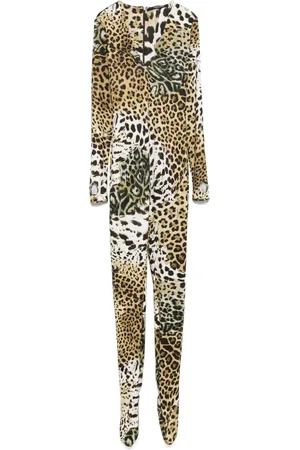 Roberto Cavalli Playsuit mit Leoparden-Print