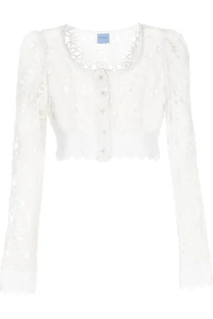 Macgraw Noble Bluse mit Lochstickerei