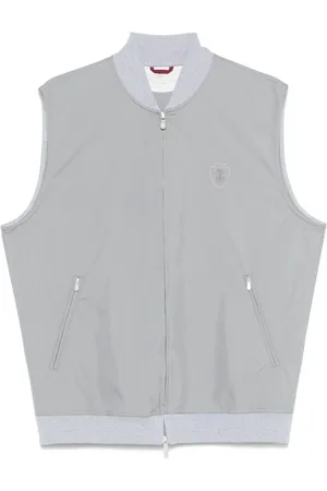 Brunello Cucinelli Weste mit Logo-Print
