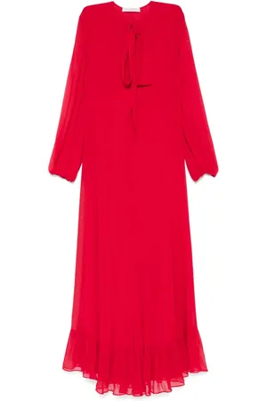Serafini Semi-transparentes Maxikleid