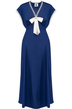 Sleeper Satin-Midikleid mit Schleifendetail
