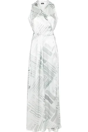 Kiton Maxikleid mit abstraktem Print