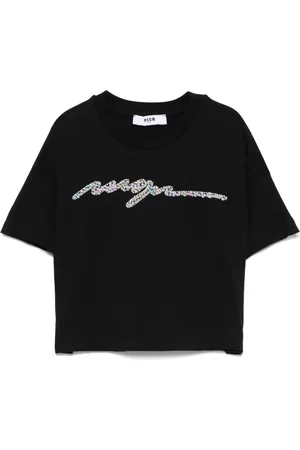 Msgm T-Shirt mit Perlen-Logo