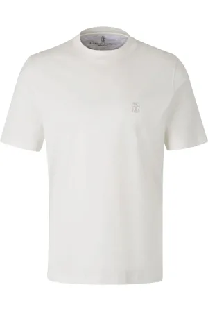 Brunello Cucinelli T-Shirt mit Logo-Stickerei