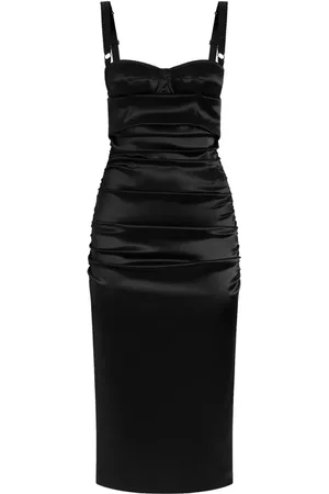 Dolce & Gabbana Gerafftes Midikleid aus Satin