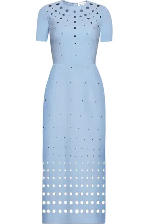 Oscar de la Renta Kleid mit Ösenstickerei