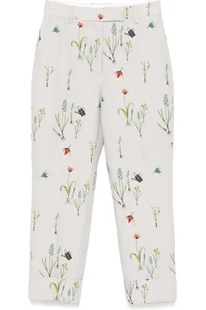 Thom Browne High-Waist-Hose mit botanischem Blumen-Print