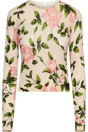 Oscar de la Renta Pullover mit English Rose-Print