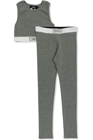 VERSACE Set aus Sport-BH und Leggings mit Logo-Band