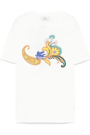 Etro T-Shirt mit Paisley-Stickerei