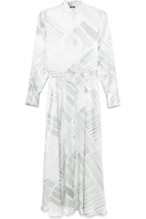 Kiton Maxikleid mit abstraktem Print