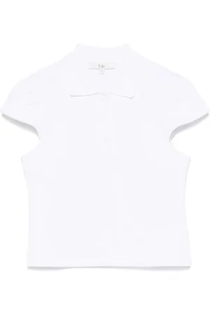 tibi Pique Shrunken Poloshirt