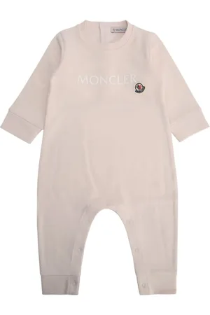 Moncler Strampler mit Logo-Patch