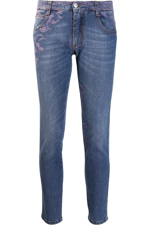 ERMANNO SCERVINO Bestickte Skinny-Jeans