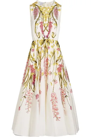Giambattista Valli Popeline-Kleid mit Wildflowers-Print