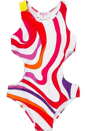 PUCCI Junior Badeanzug mit Iride-Print