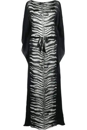 Roberto Cavalli Maxikleid mit Zebra-Print