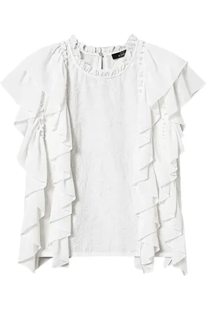Twin-Set Gerüschte Bluse mit Stickerei