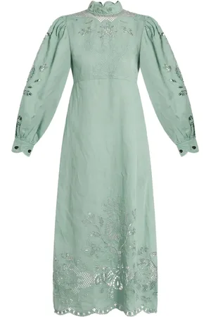 Farm Rio Besticktes Midikleid