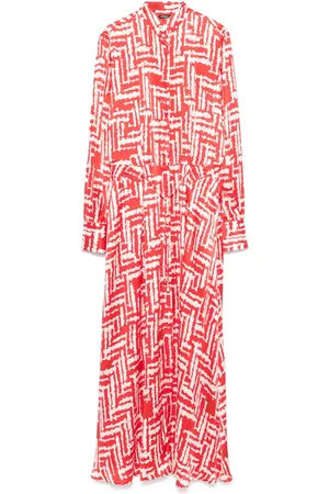 Kiton Maxikleid mit geometrischem Print