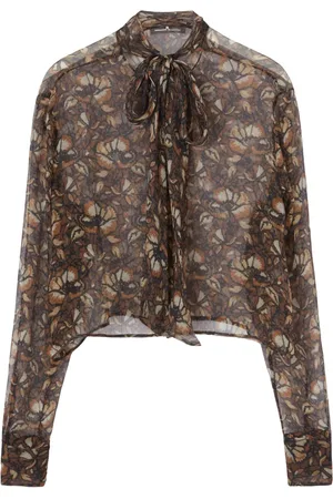 ERMANNO SCERVINO Seidenhemd mit Makramee-Spitze