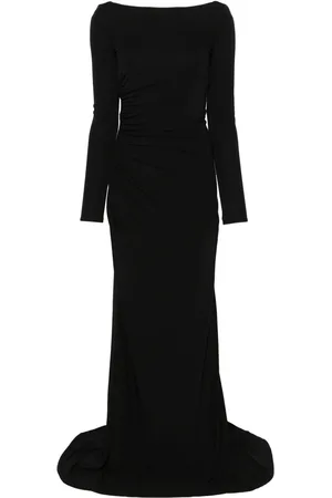 Elisabetta Franchi Maxikleid mit Schalkragen