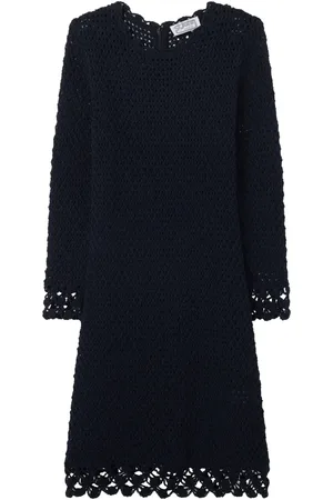 ST. JOHN Gerüschtes Bouclé-Minikleid