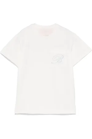 MISS BLUMARINE T-Shirt mit Logo-Stickerei