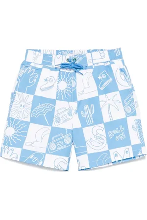 Stella McCartney Karierte Badeshorts
