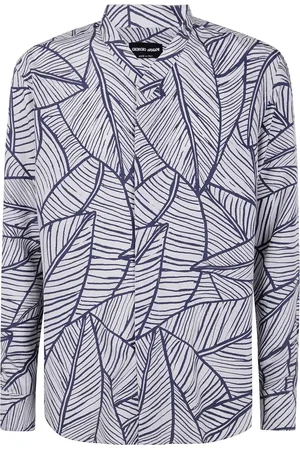 Giorgio Armani Hemd mit Blatt-Print