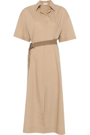 Brunello Cucinelli Midikleid aus Popeline