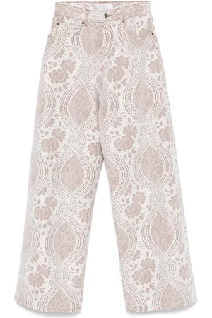 GIUSEPPE DI MORABITO Jeans mit Spitzenoptik