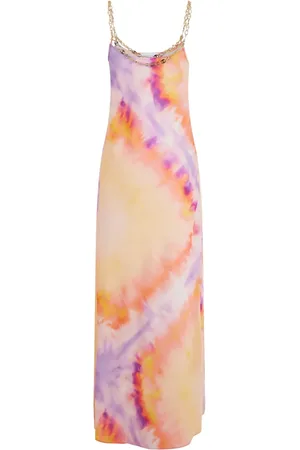 Paco rabanne Satin-Maxikleid mit Print