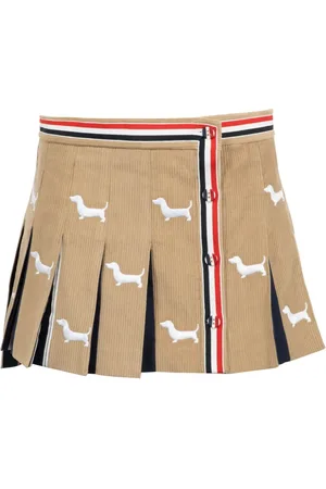 Thom Browne Minirock aus Cord mit Hector-Stickerei