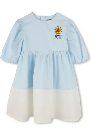 Kenzo Kleid mit Sonnenblumen-Applikation