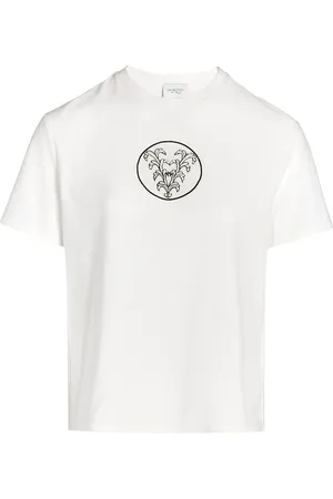 Giambattista Valli T-Shirt mit V-Stickerei