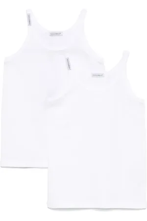 Dolce & Gabbana Trägershirt mit Logo-Patch (2er-Set)
