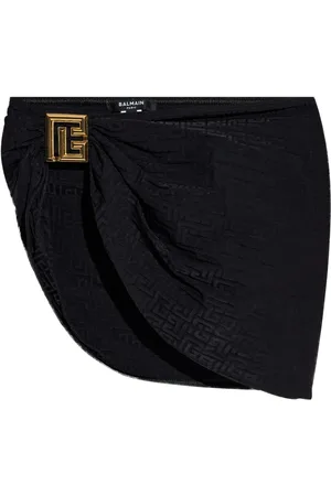 Balmain Kaftan mit Logo-Schild