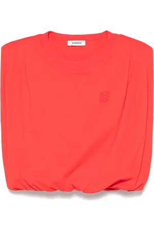 Sandro Trägershirt mit Logo-Stickerei
