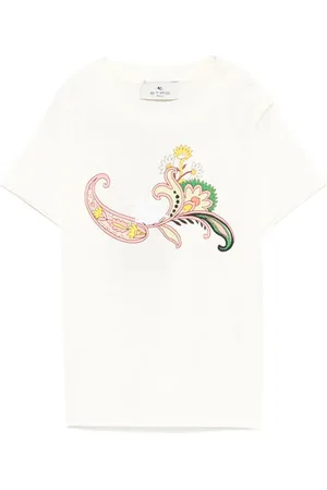 Etro T-Shirt mit Paisley-Stickerei